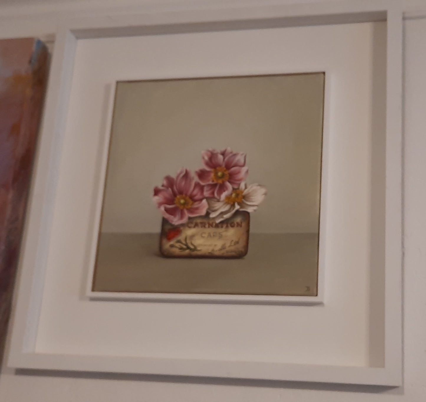 "Three flowers, Carnation caps"