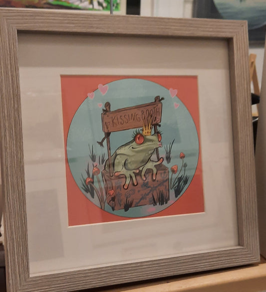 Kissing Booth , framed print By Blaise