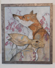 Load image into Gallery viewer, Fox and Hare with foxgloves
