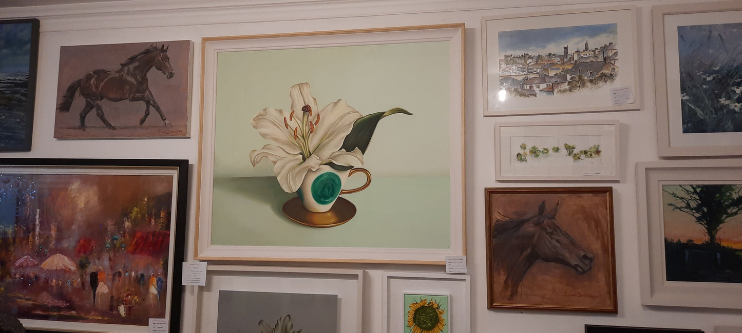 "The good morning cup" original oil painting by Jade Butler