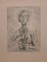 Load image into Gallery viewer, &quot;Sunflower&quot;  Original etching by Blaise Butler
