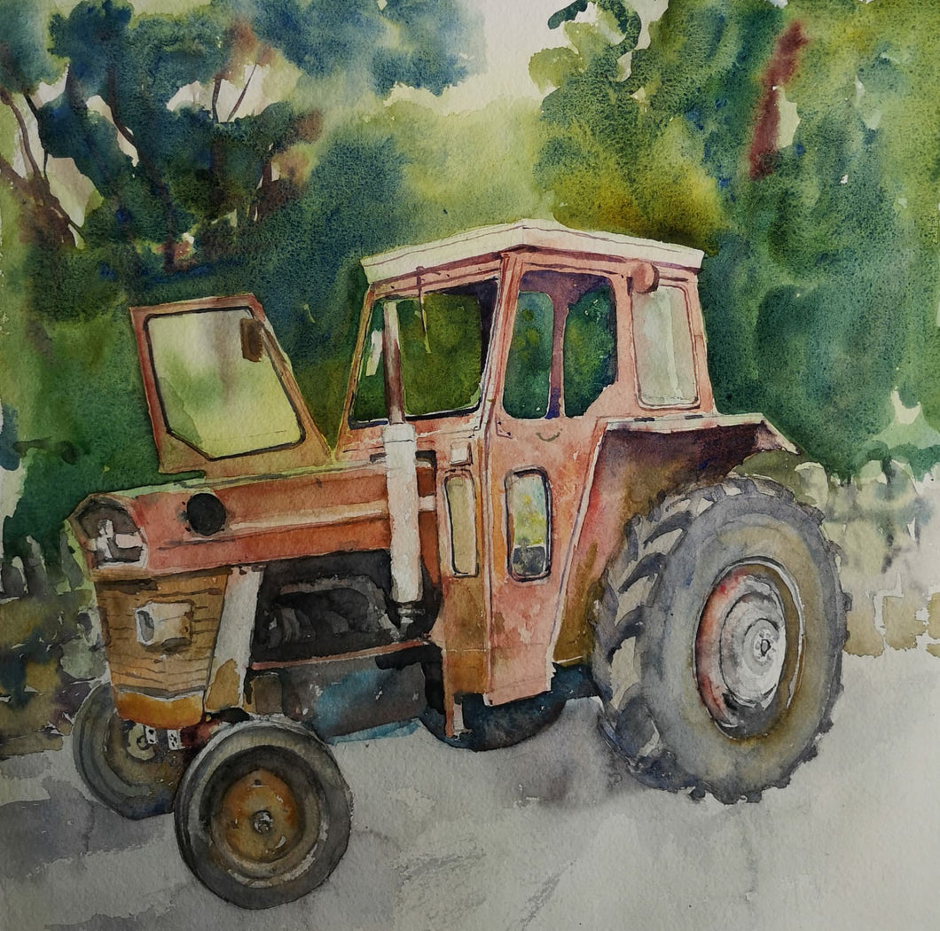 Tractor (watercolour)