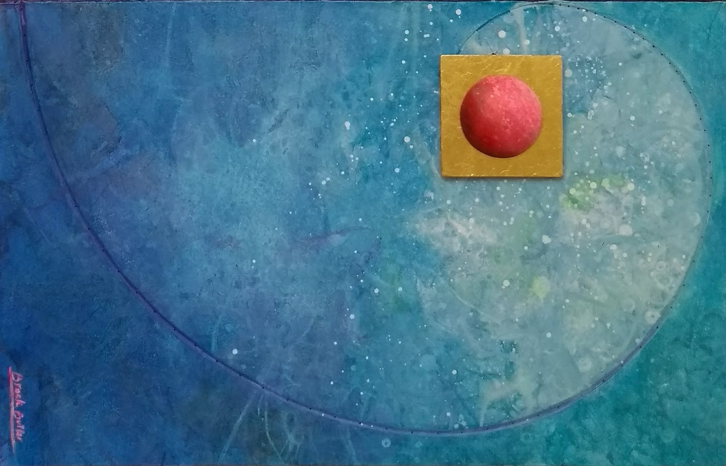 Fibonacci Spiral , Blue