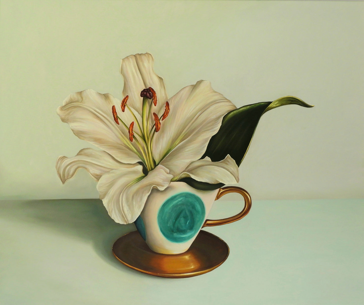 "The good morning cup" original oil painting by Jade Butler